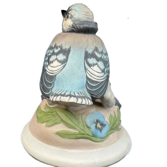 Vintage Boehm Baby Blue Jay Porcelain Bird Figurine #436 S Made in USA 4.5" EUC - Picture 4 of 5